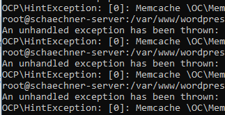 Memcache (APCu) Fehler bei OCC Befehl
