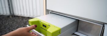 green and white plastic box